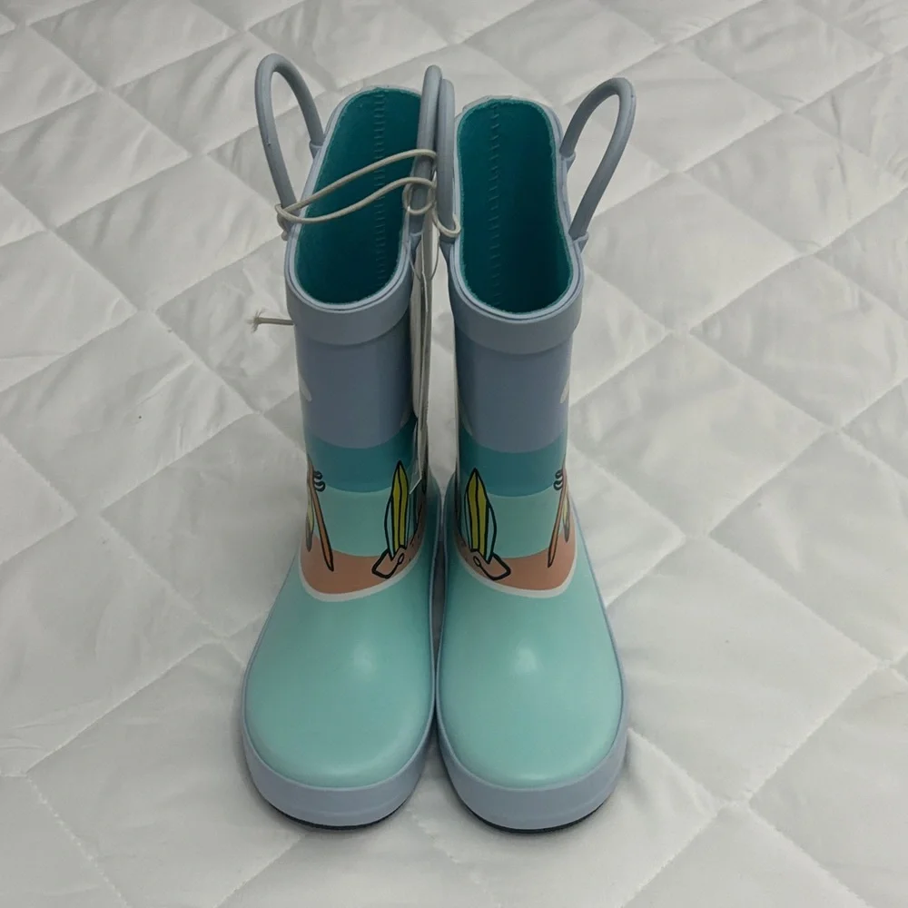 Cat & Jack Aqua and Light Blue Kids' Rain Boots